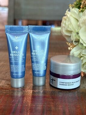 NEW IT Cosmetics + HELLO RESULTS Serum-in-Cream DUO + BARRIER BOOST Cream Minis!